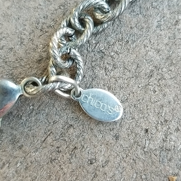 Chico's Purple & Silver Necklace & Earrings - Picture 5 of 6